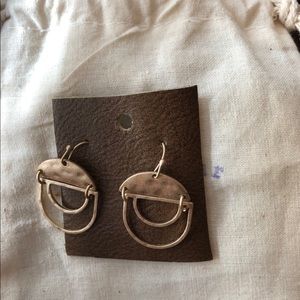 Brass dangling earrings